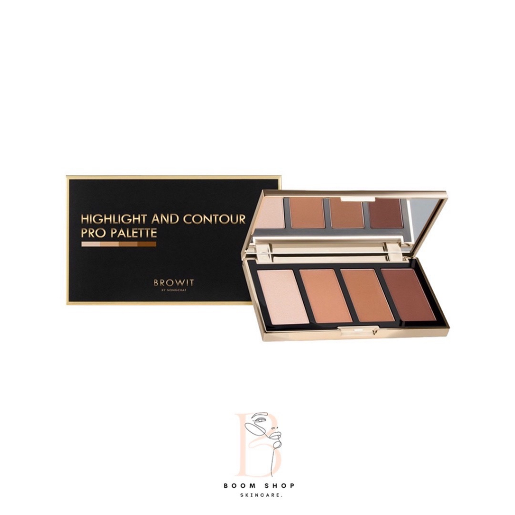 Browit Highlight & Contour Pro Palette บราวอิท ไฮไลท์ แอนด์ คอนทัวร์ พาเลท (3.5g.x1ตลับ)