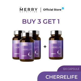 Merry Cherrelife  Night Complex : วิตามินเพื่อการนอนหลับ เพิ่มคุณภาพการนอน (PharmaGABA , Tart Cherry ,L-Theanine , Niaci