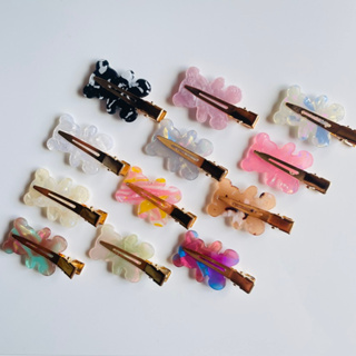 New Bear Hair Clip กิ๊บติดผมหินอ่อนลายหมีสุดน่ารัก ราคาชิ้นละ 10 บาท พร้อมส่งจากในไทย