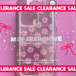 (พร้อมส่ง สินค้าล้างสต็อกไม่รับเปลี่ยน/คืนทุกกรณี) mafavarchive - iPhone 13promax aloha hibiscus jelly case เคสไอโฟน