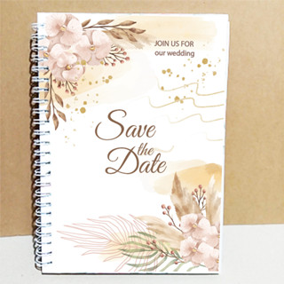 สมุดเซ็นอวยพรSave the date เล่มเล็กขนาดA5(15x21cm)พร้อมส่ง สำหรับเซ็นอวยพรแต่งงาน