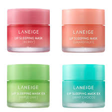 LANEIGE lip sleeping mask มาส์คริมฝีปากสูตรเข้มข้น หลายกลิ่นให้เลือก grapefruit, apple lime, berry ,Mint Choco 3g, 8g