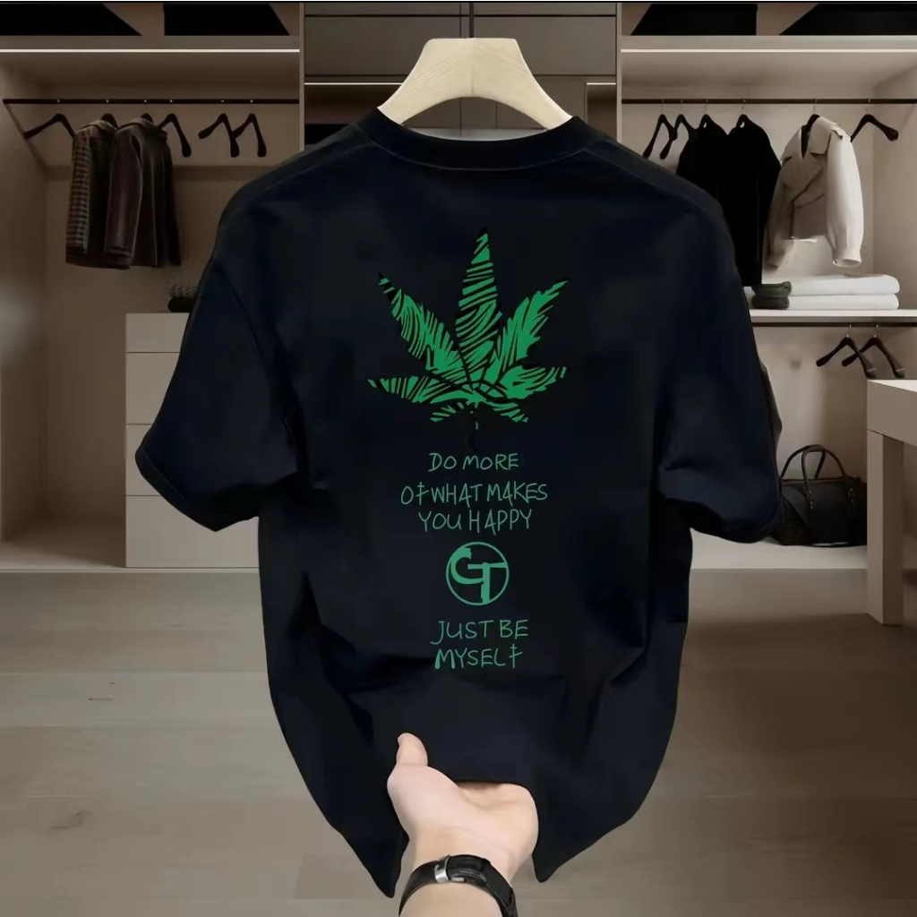 TT1เสื้อยืดผู้ชายผู้หญิง ผ้าคอตตอน ทรงเข้ารูปลาย "VERY HAPPYYY" เนื้อผ้าเกรดพรีเมียม ผ้าฝ้ายใส่สบาย