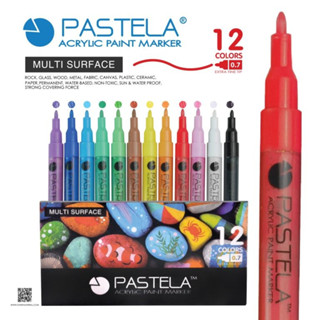 ปากกาสีอะคริลิค 12 สี marker Acrylic Paint Marker