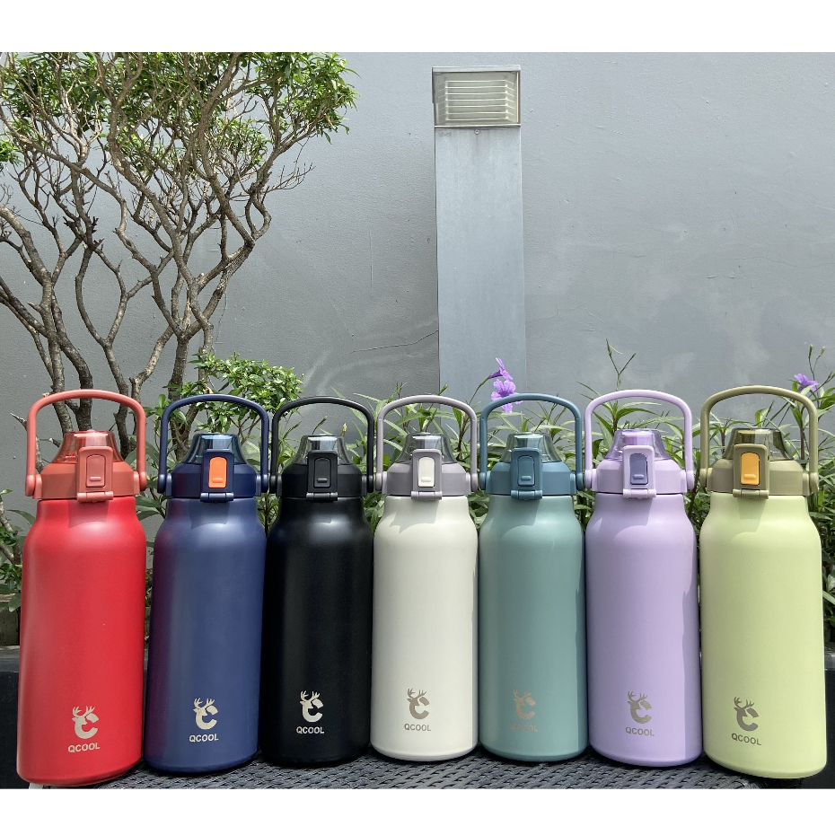 Qcool  กระติกน้ำ1.7 ลิตร สแตนเลส 316 กระติกน้ำเก็บความร้อนเเละเย็น