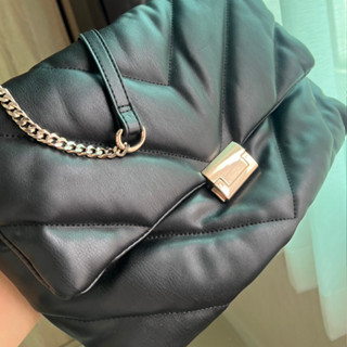 กระเป๋าสะพาย ZARA (Shoulder Bag) สีดำ หนังนิ่ม (มือสอง) ของแท้