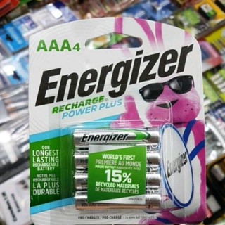 (แพคเกจUSA) ถ่านชาร์จ Energizer 800mAh รุ่น Power plus AAA 4ก้อน Ni-MH ของใหม่ ของแท้ made in japan