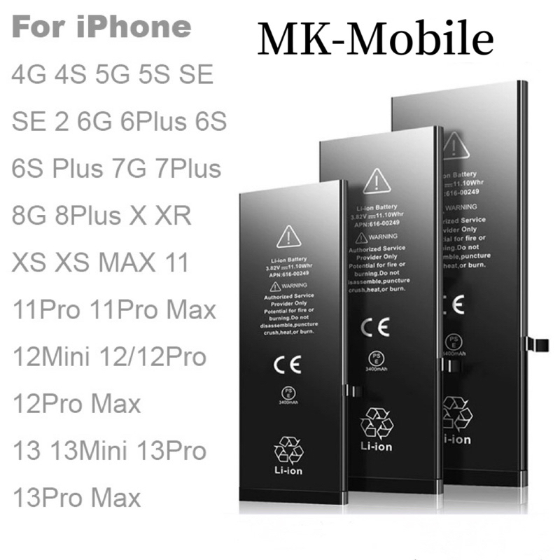 แบตเช็คสุขภาพแบตได้ 100% แบตใช้สำหรับ 5 5S 6 6Plus 6SPlus 7 7Plus 8 8Plus X XS XR XSMAX 11 11Pro 11P