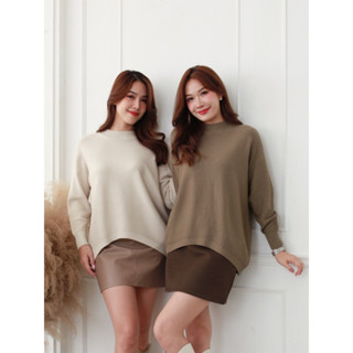 S095 - Grooved half turtleneck knit