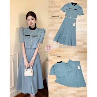 Lalisa999ราคาถูกที่สุด!! Athena (อธีน่า) 2-6083 Set2 ชิ้น เสื้อ+กระโปรง