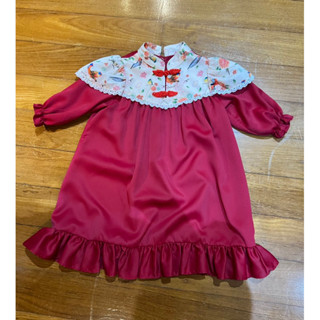 dress คอจีน girl dress brand Lovely Plum ไซส์ 4T ใหม่ ซักเก็บ