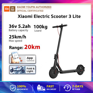 Xiaomi Mi Electric Scooter 3 Lite สกูตเตอร์ไฟฟ้า พับเก็บได้ ความเร็ว25km/h รองรับน้ำหนักได้ถึง100KG ประกันศูนย์ไทย 1 ปี