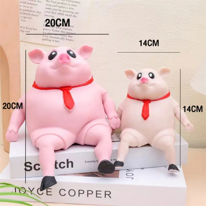 ตรามังกร หมูบีบ ตุ๊กตาหมู บีบ ยืดได้ นุ่มนิ่ม บีบอัด ตุ๊กตาซิลิโคนยางนิ่ม ลดความเครียด