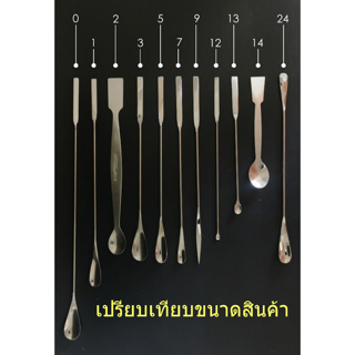 แบบ 10 ชิ้น ช้อนตักสาร ช้อนสแตนเลส Spatula Stainless