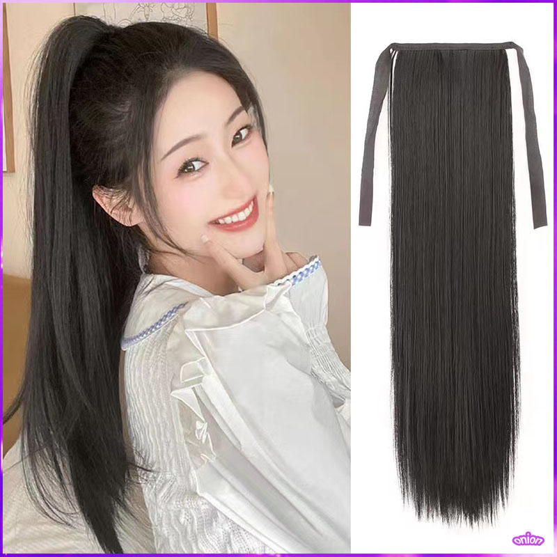หางม้าตรงสวย ชิ้นหนา (คุณภาพดี) พร้อมส่ง วิกผมหางม้า ไหมทนความร้อน วิกแฮร์พีซ เกรดพรีเมี่ยม