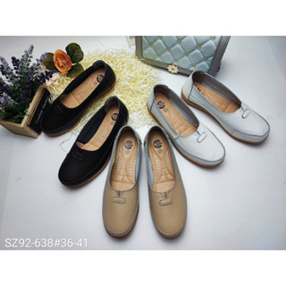 SZ92-638รองเท้าหนังแท้ผู้หญิง ทรงนี้เก็บหน้าเท้า แล้วดูดีไซส์36-41