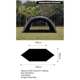 พื้น Footprint (Ground Sheet)  สำหรับ Shelter Tent Kenji Urban 13 V1 และ V2