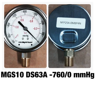 Nuova Fima pressure gauge เกจวัดแรงดัน หน้าปัด 2-1/2" เกลียวออกล่างทองเหลือง 1/4" NPT
