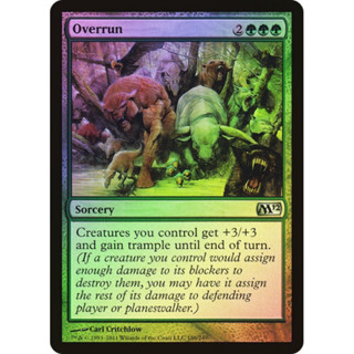 [MTG] Overrun [M12] [GREEN] [UNCOM] [FOIL] [ENG] (การ์ดเมจิค / Magic the Gathering)