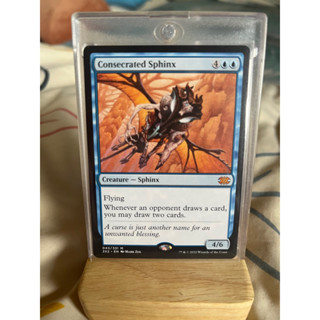 การ์ด MTG Consecrated Sphinx Blue Magic the gathering EDH รุ่น Double Master สภาพ Nm