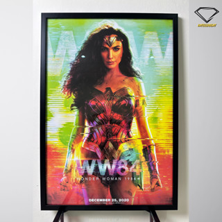 💎Intelligent | กรอบรูปพร้อมโปสเตอร์ Wonder Woman | x 1 กรอบ ตกแต่งบ้าน กรอบโปสเตอร์ กรอบรูปพร้อมกระจก วันเดอร์วูแมน