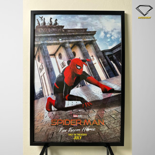 💎Intelligent | กรอบรูปพร้อมโปสเตอร์ Spider-Man | x 1 กรอบ ตกแต่งบ้าน กรอบโปสเตอร์ กรอบรูปพร้อมกระจก สไปเดอร์-แมน