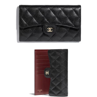 (In Stock) Chanel CF Wallet Series กระเป๋าใส่เหรียญผู้หญิงกระเป๋าสตางค์ใบยาว A31506