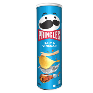 Pringles Salt &amp; Vinegar Potato Chips มันฝรั่ง มันฝรั่งทอดกรอบ ขนม Pringles Salt and Vinegar 156g