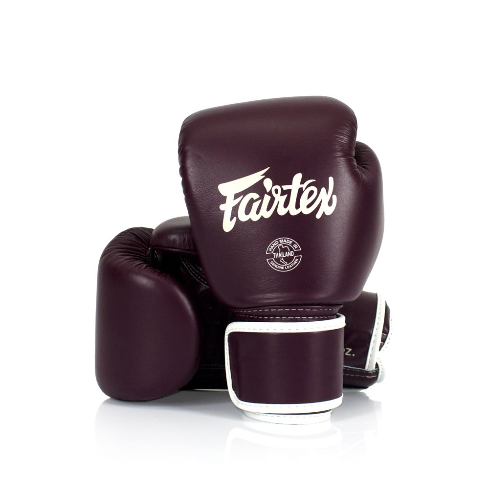 Fairtex Boxing Gloves BGV16 Maroon Genuine Leather (8,10,12,14,16 oz) Sparring MMA นวมซ้อมชก แฟร์แท็ค ทำจากหนังแท้ 100%
