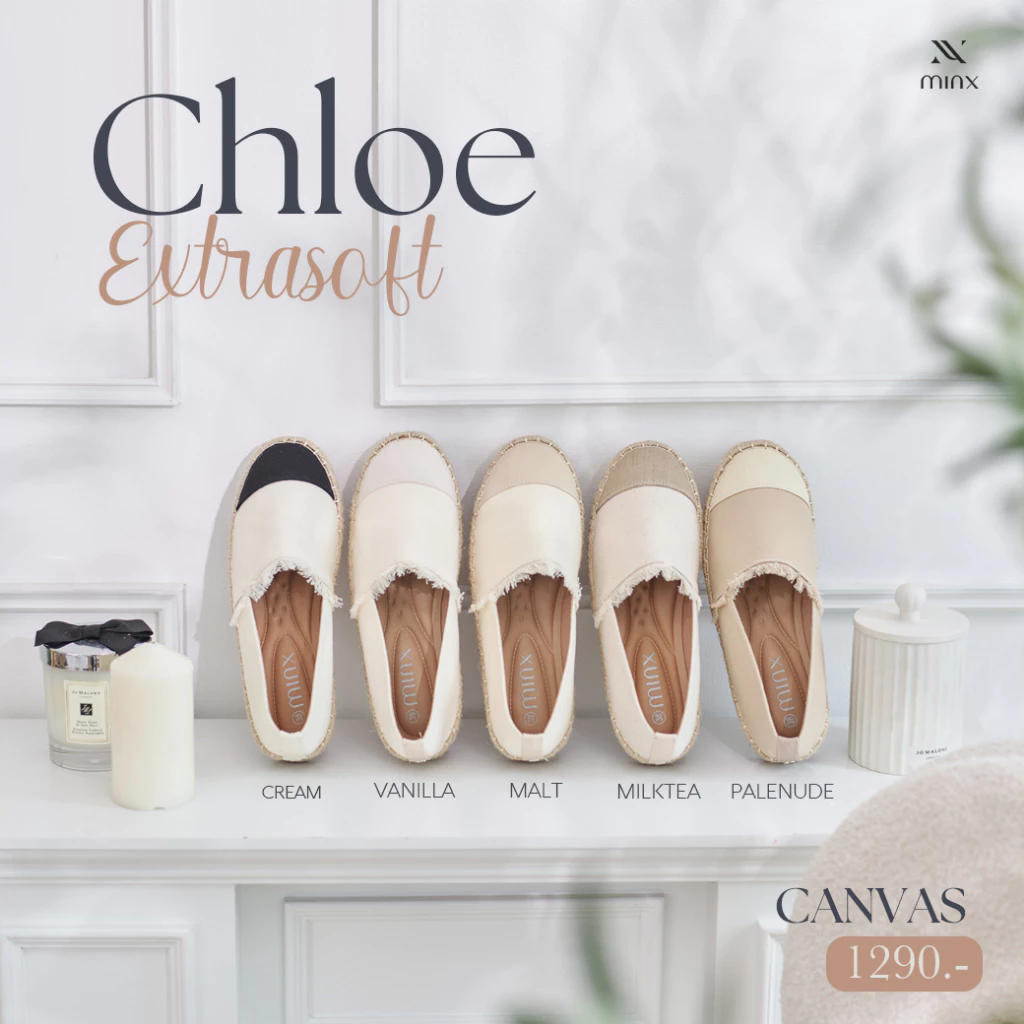 Minx chloe extra soft รองเท้าพื้นสาน espradrilles หุ้มส้น พื้นสาน minxshoes