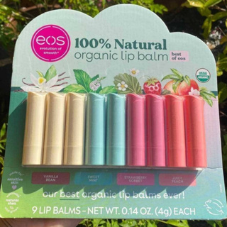 EOS 100% Natural Shea LIP BALM. 9 Lip Balms in 4 Delicious Flavors.