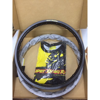 วงล้อ SUPER DRAG RIM รุ่นStreet 1.2ขอบ17 (2วง)ขอบเรียบ สีดำ (SD1217B)