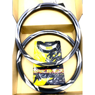 วงล้อ SUPER DRAG RIM รุ่นStreet 1.40-17(2วง) ทรงA สายฟ้า สีดำ(รหัสA-SD1417B2)