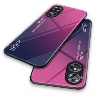 [ส่งจากไทย] Case OPPO A98 5G เคสกระจกสองสี เคสกันกระแทก ขอบนิ่ม เคสกระจกไล่สี สินค้าใหม่