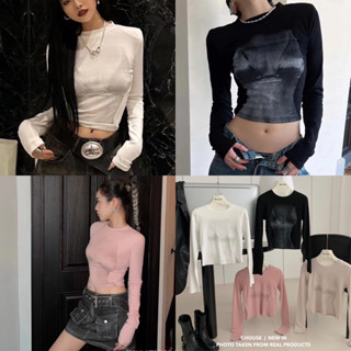 (WG) BRA LONG-SLEEVE เสื้อแขนยาว ผ้าดีมากก ดีเทลสกรีนหน้าและหลัง  **งานป้ายWG.WE🇰🇷**