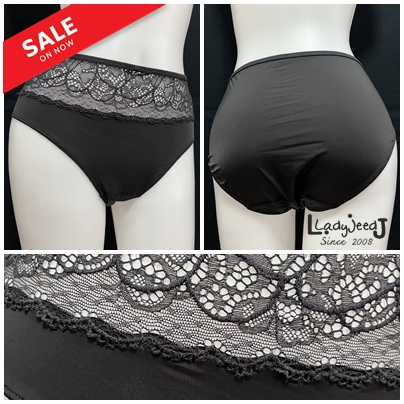B23-b442(B7-b1001-1122)กางเกงในบิกินนี่สีดำ ไซส์ XL เอว 30 ยืดได้ 48 นิ้ว ผ้านิ่มลื่นยืดได้ ตรงขอบเอ