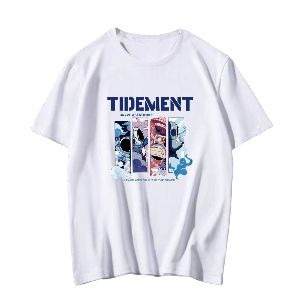 เสื้อยืดคอกลม ผ้านิ่ม  แฟชั่นฤดูร้อน ES38 แขนสั้น
