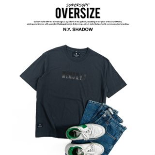 AEIOU เสื้อยืด Oversize Memo Supersoft Premium ทรงโอเวอร์ไซส์ รุ่น NY SHADOW สินค้าลิขสิทธิ์แท้