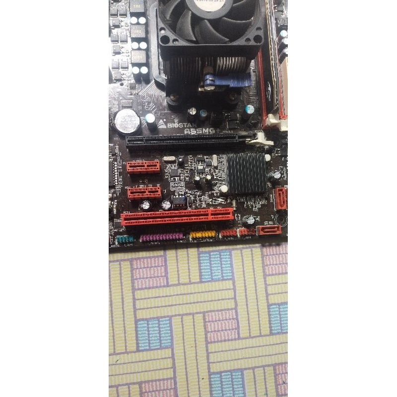 เมนบอร์ดมือสอง- BIOSTAR A55MG+ Cpu- AMD Athlon II X4 651 แรม 8 g 4*2 ddr3 1666(แถมพัดลมcpu)