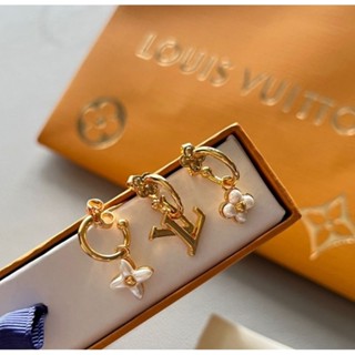 ชนชอป! ต่างหู LV floragram hoop แบบห่วง เกรดออริ ใส่สลับแท้ ปั๊มตรา