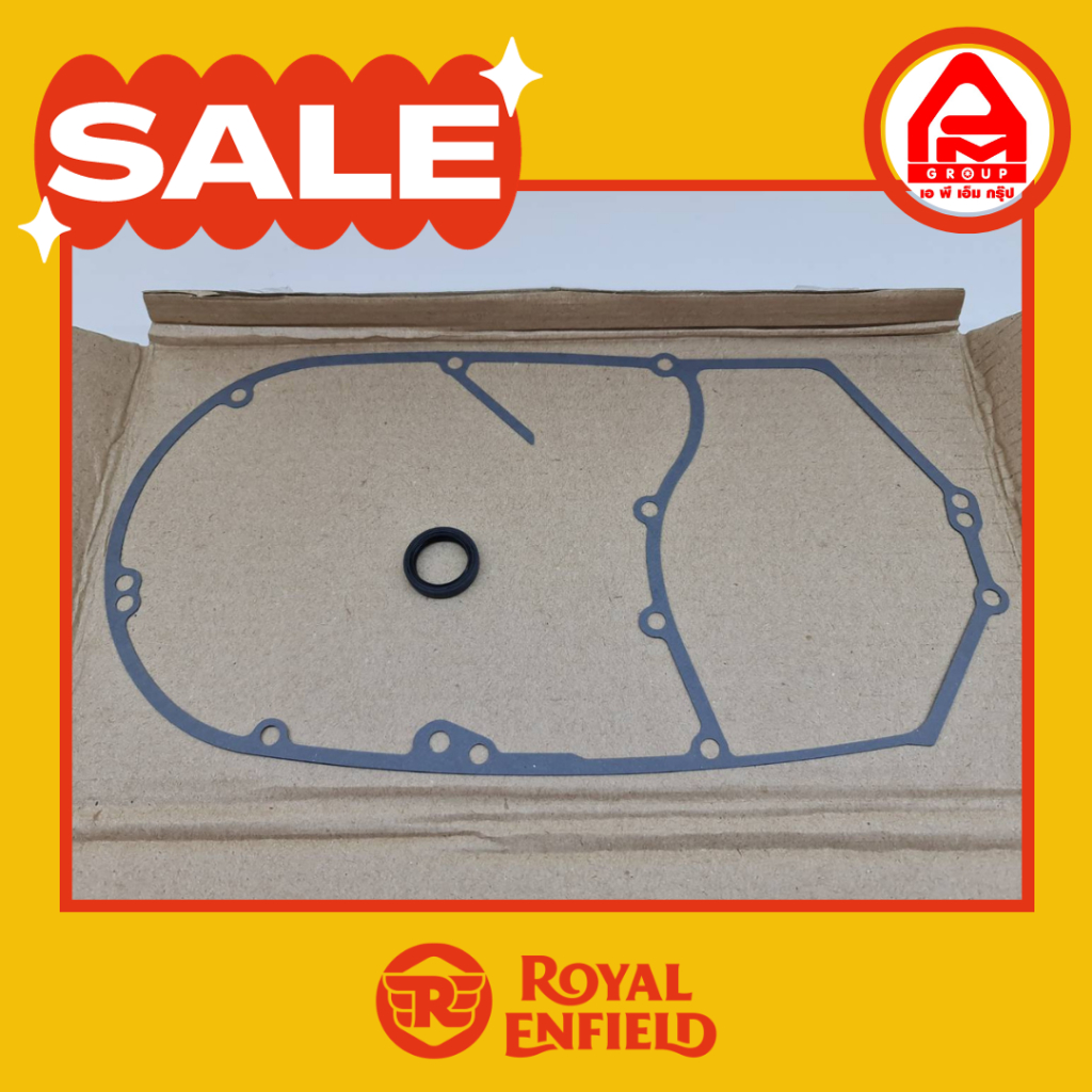 ปะเก็นข้างขวา พร้อม ซีลคันสตาร์ท รุ่น CLASSIC500,BULLET500,GT535 แท้ Royal Enfield