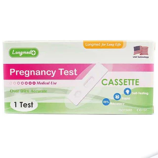 LONGMED PREGNANCY TEST ที่ตรวจตั้งครรภ์ (แบบฉี่ผ่าน แบบจุ่ม แบบหยด) ลองเมด