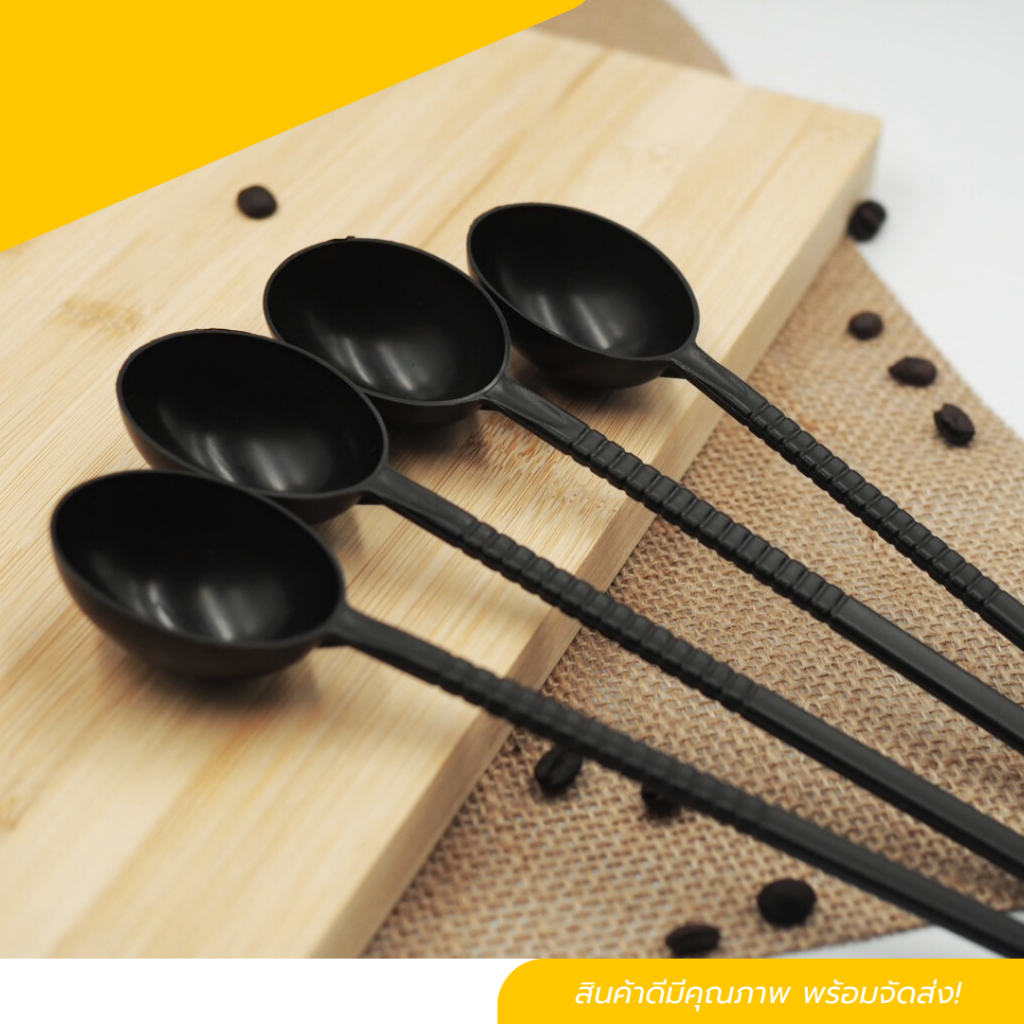 ช้อนตวงปริมาณ 10 กรัมโมก้าพอท ช้อนตวงตักกาแฟ ด้ามพลาสติกยาว - รูปที่ 2