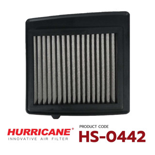 HURRICANE กรองอากาศสแตนเลส , ผ้าแดง HONDA ( CITY HYBRID , e:HEV , HR-V HYBRID ) HS-0442