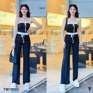 TW19095 Set 2 ชิ้น บอกเลยว่าหุ่นดีมากค่า+กางเกงขายาว