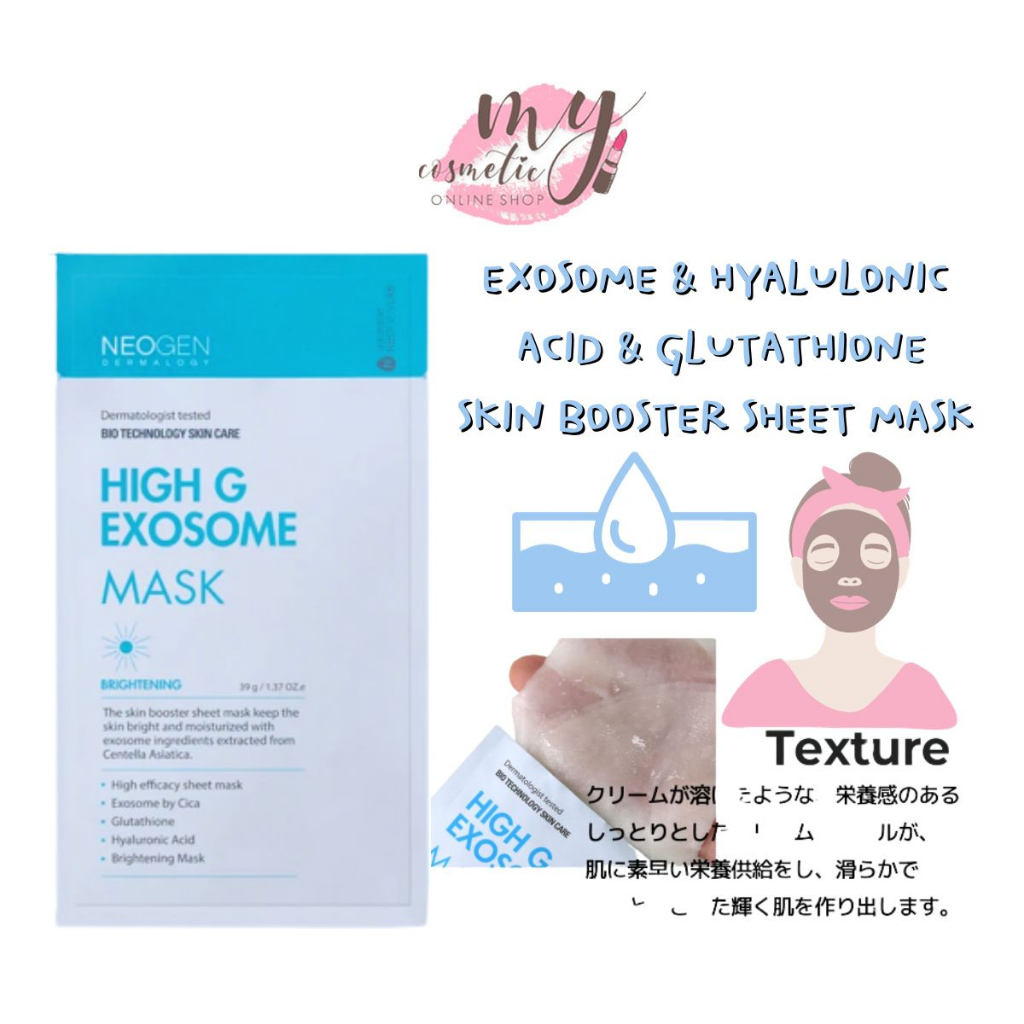 (🌼แท้ / พร้อมส่ง🌼) Neogen high g exosome mask 39g "1แผ่น"