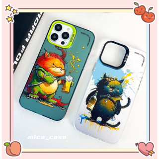 🐱‍🐉จัดส่งภายใน 24 ชม🌹 เคสไอโฟน 11 12 13 14 Pro Max แมว การ์ตูน กราฟฟิตี ความนิยม แฟชั่น Case for iPhone ผลิตภัณฑ์ร้อน