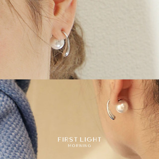 First Light Morning : Modern Curve Earrings ต่างหูมุก ต่างหูเล่นLayer ต่างหู