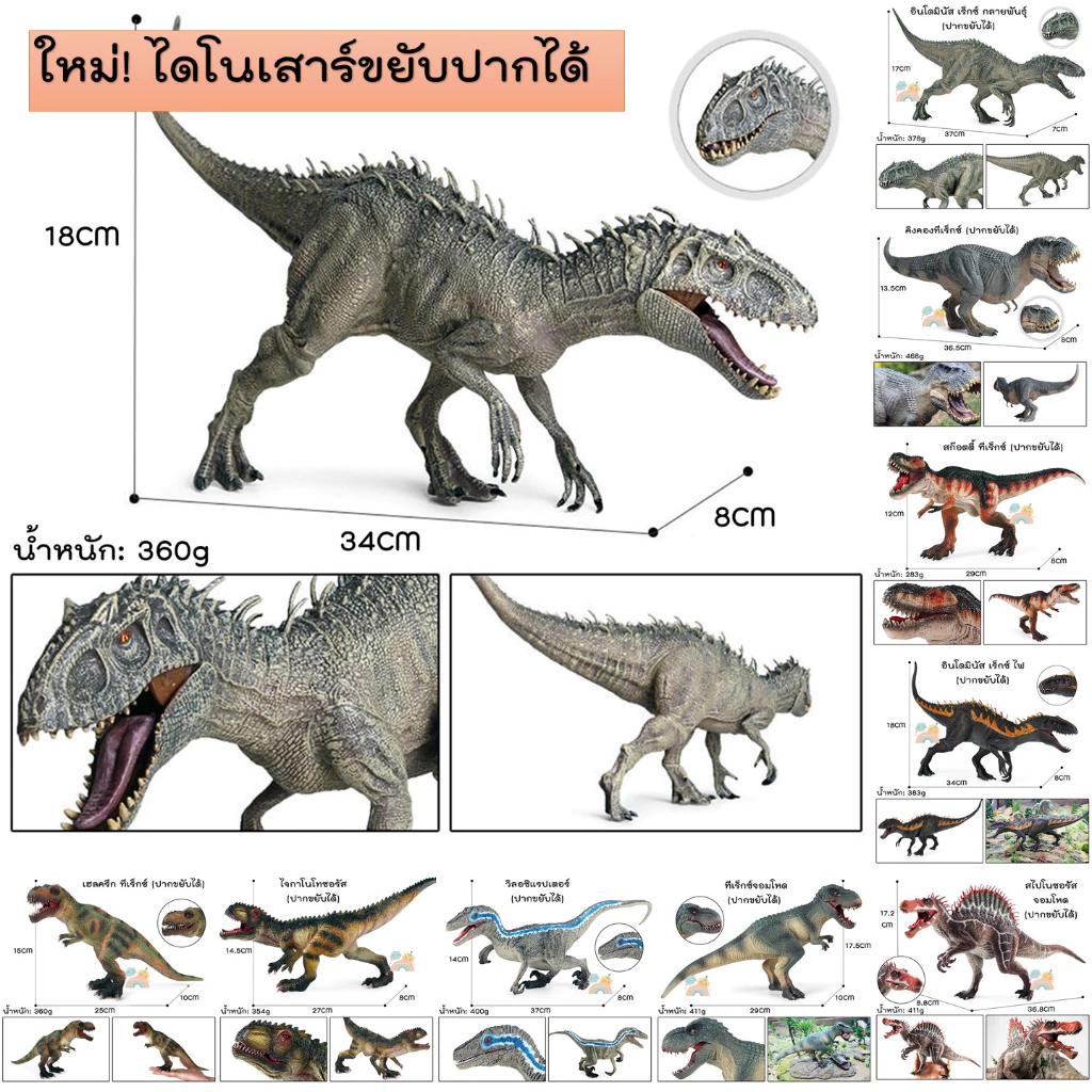 [COD] โมเดลไดโนเสาร์ ตัวใหญ่มาก ไดโนเสาร์ตัวใหญ์ ไดโนเสาร์ยาง jurassicworld ของเล่นไดโนเสาร์ thumbnail 4