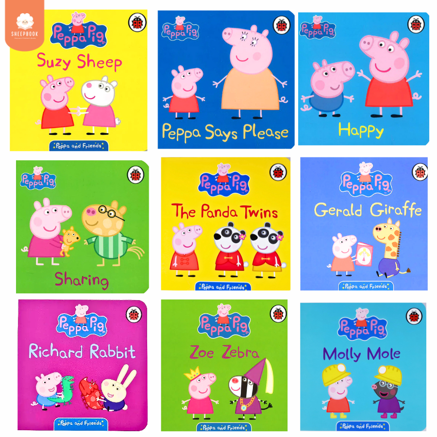 บอร์ดบุ๊ค Peppa Pig กระดาษแข็งทุกหน้า ทนมือเด็ก #Sheepbooksheepbook พร้อมส่ง